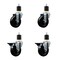 Service Caster 4'' Soft Rubber Wheel Swivel 1-7/8'' Expanding Stem Caster Set 2 Brakes, 4PK SCC-EX20S414-SRS-2-PLB-2-178 - alternate 1